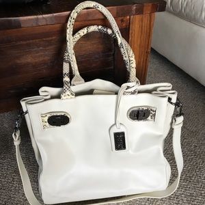Badgley Mischka 'Irene' Snake Embossed Tote